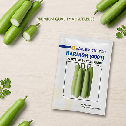 Bottlegourd Nongwoo Harnish Seeds for High Yield Farming | Dhartibeej