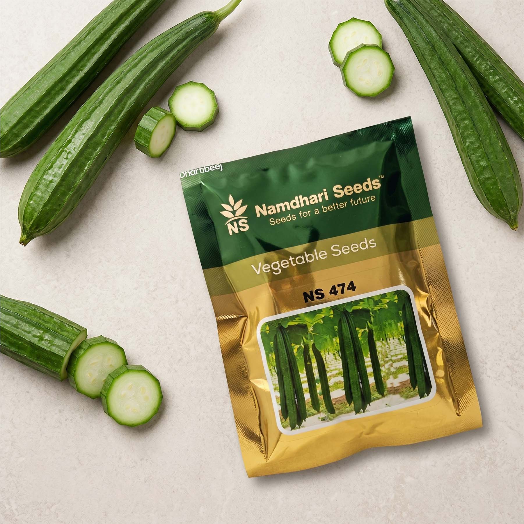 Ridgegourd Ns 474 Seeds Online | Dhartibeej